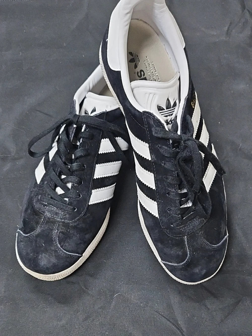 adidas Men’s Black & White Suede Sneakers